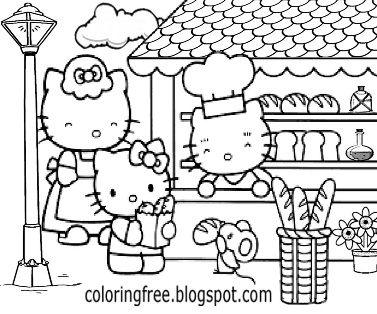 LETS COLORING BOOK: Hello Kitty Coloring Sheets Free Cute Printables