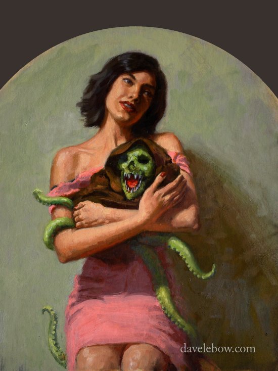As surreais e fantásticas pinturas vintage com um toque de terror e heavy metal de Dave Lebow Dave Lebow deviantart arte pinturas vintage surreais fantasia heavy metal terror ficção lovecraft