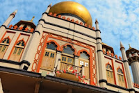 mesjid sultan singapore, singapura, kampong arab, kampong glam, kawasan etnis arab, singapura, tempat wisata di singapore