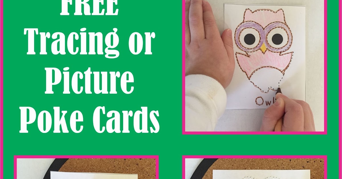 Tracing or Picture Poke FREEBIE Your Therapy Source www