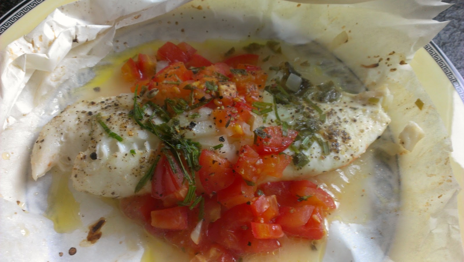 Got it, Cook it Greek Fish baked in Parchment Simple, Fast, Healthy