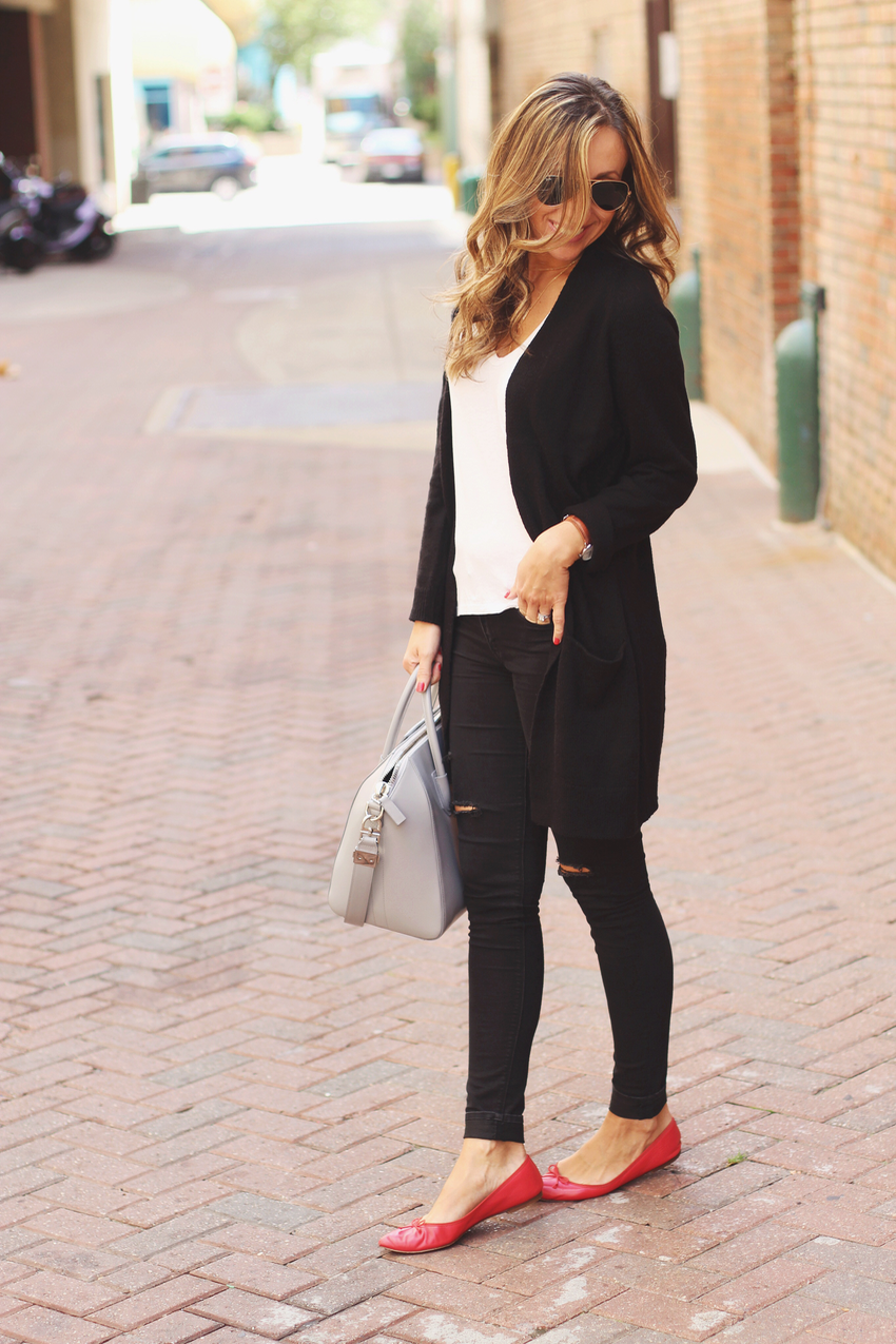 black + white with a pop of color - Fall Style - Lilly Style
