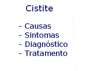 Cistite causas sintomas diagnóstico tratamento prevenção riscos complicações