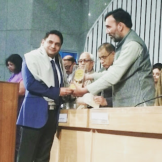Dr Satendra Singh felicitated with Delhi State Awards Persons with disabilities 2016