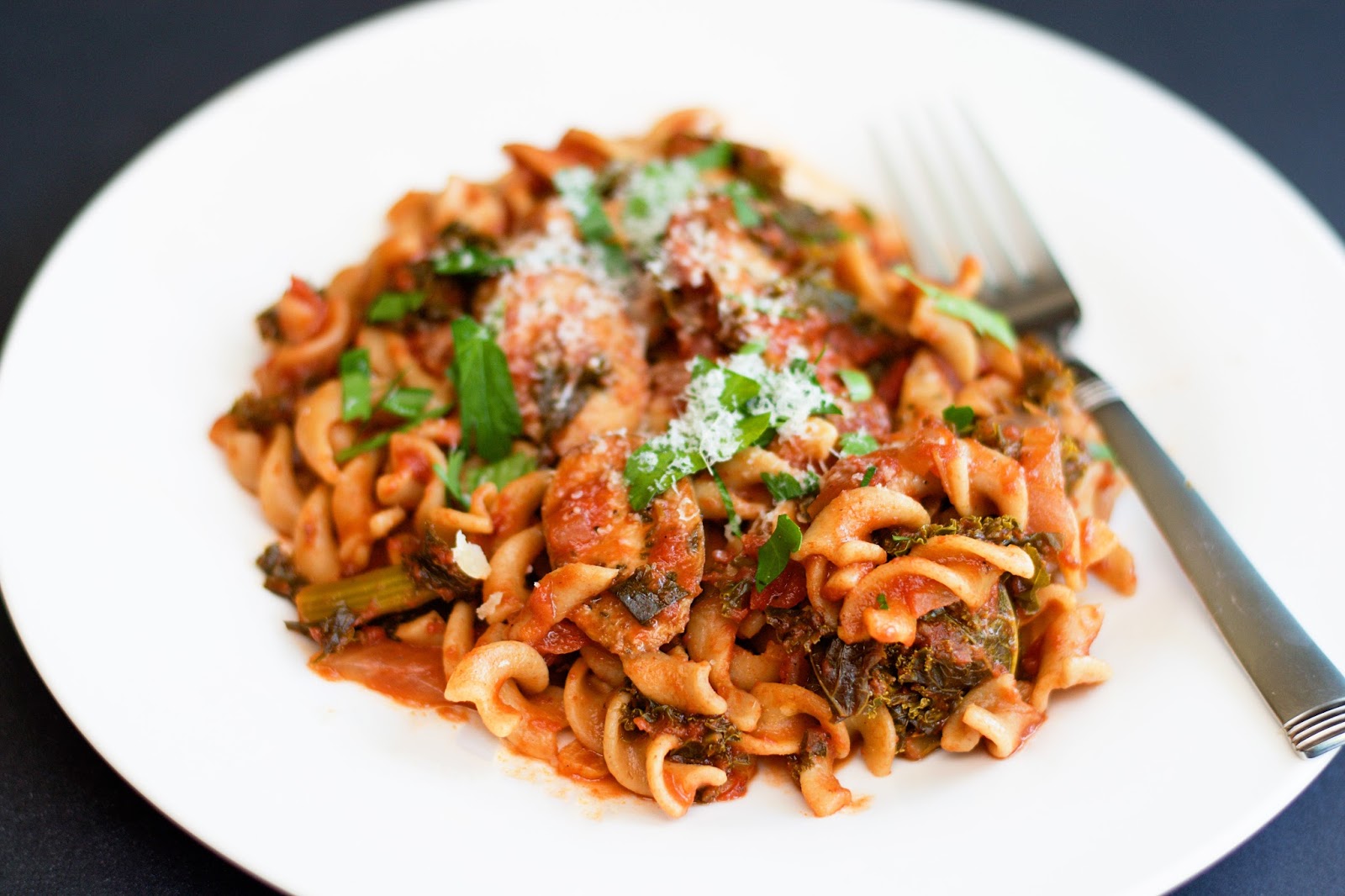 Chicken Sausage and Kale Pasta Recipe The Kitchen Wife