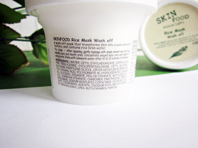 review skinfood rice mask wash off