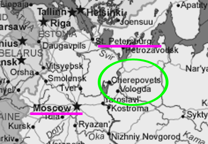 Cherepovets Map 