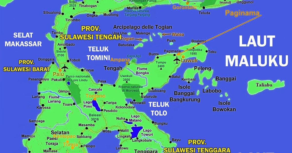 Gambar Peta Sulawesi Lengkap 5 Provinsi  Gambar Seni Com