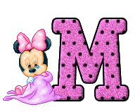 Alfabeto de Minnie bebé llorando M.