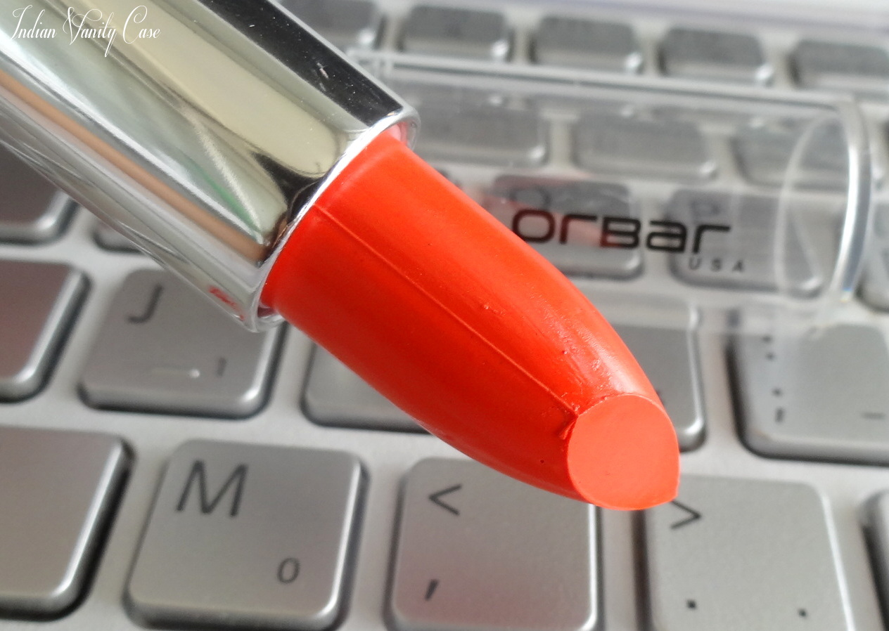 colorbar obsessed orange lipstick review