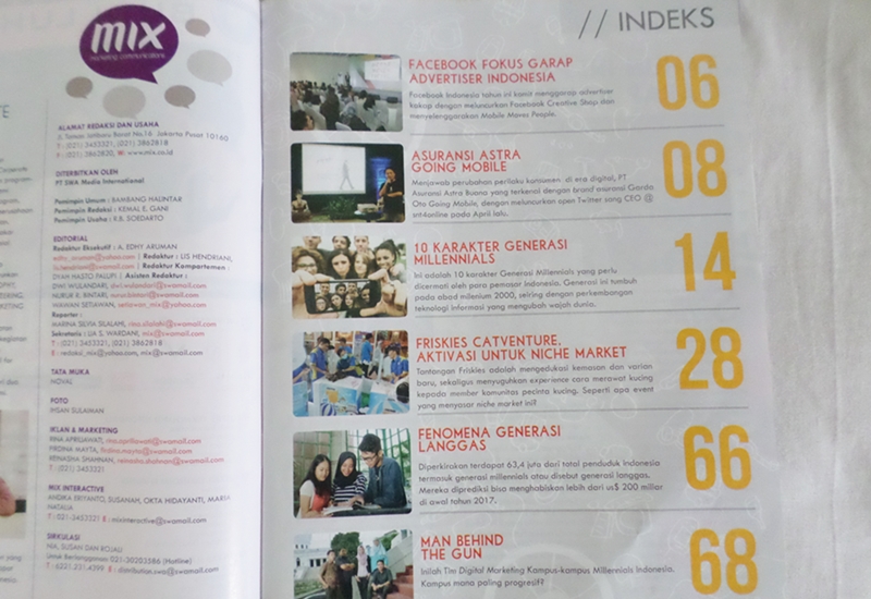 Review Majalah Mix Melihat 10 Karakter Generasi Millenials
