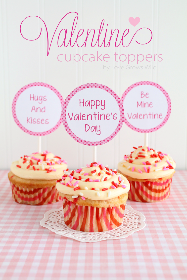 Valentine's Day Cupcake Stickers