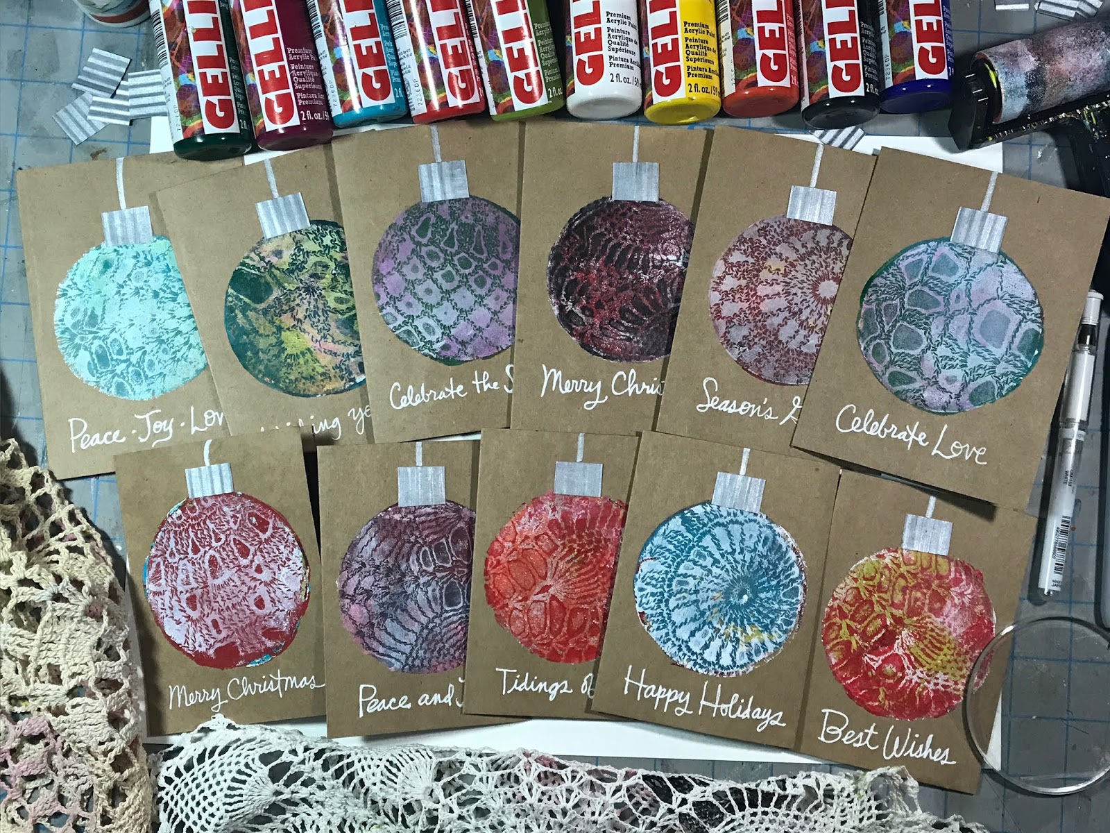 Printing with Gelli Arts® Create Holiday Cards With Gelli Arts® Gel