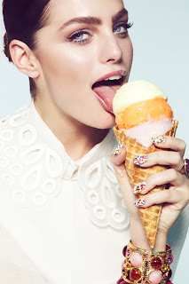 woman licking ice cream, model eating junk food, beauty photographer los angeles