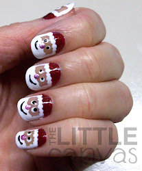 santa nail claus canvas colors