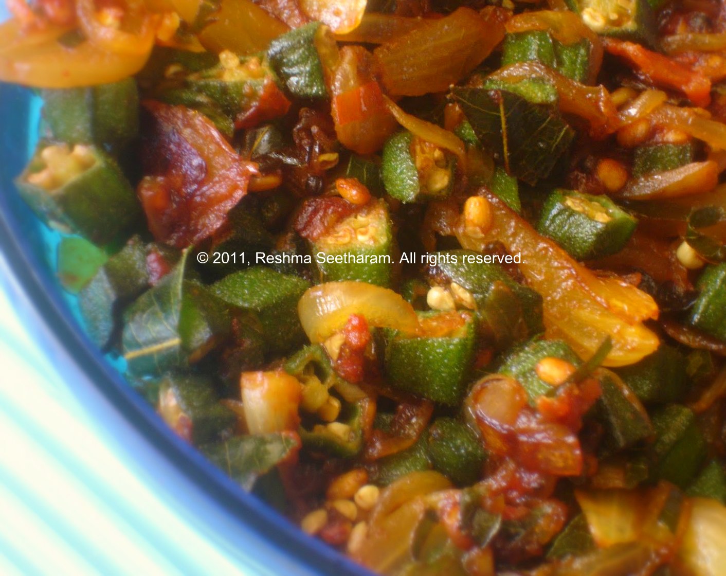 Okra and Tomato fry / wrap