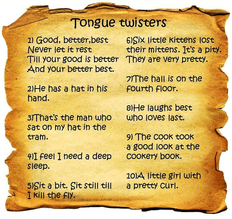 My English Classroom Learn A Tongue Twister