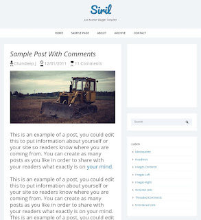 siril Blogger template event Blogging