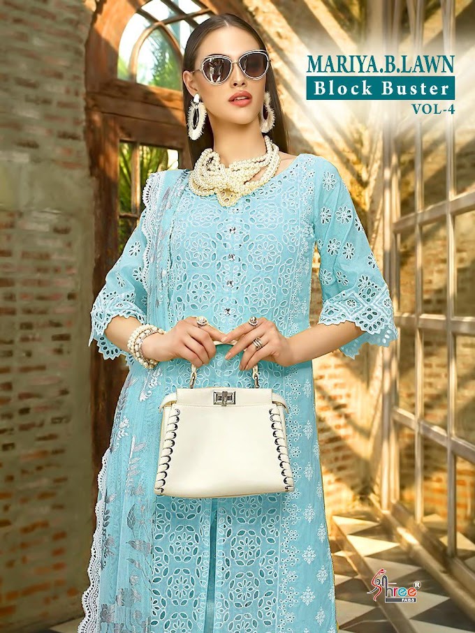 Shree fab Mariya b lawn Block buster vol 4 Pakistani Suits