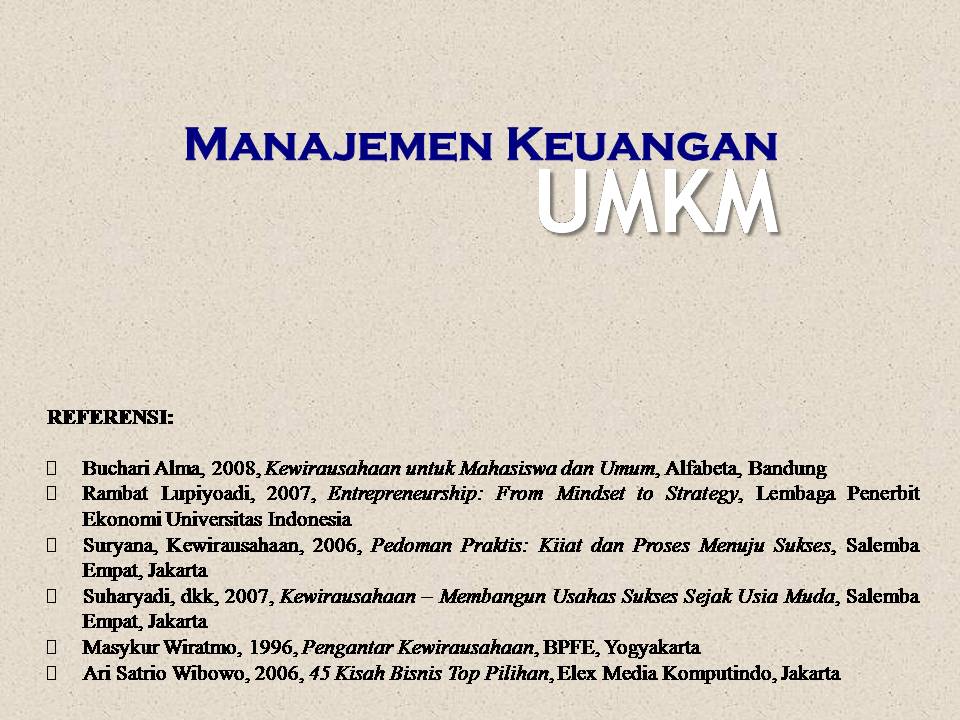 Manajemen Keuangan UMKM