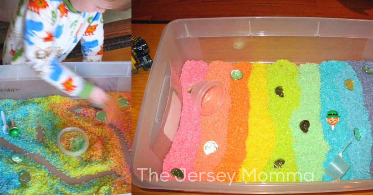 How to Make Rainbow Rice Sensory Bins