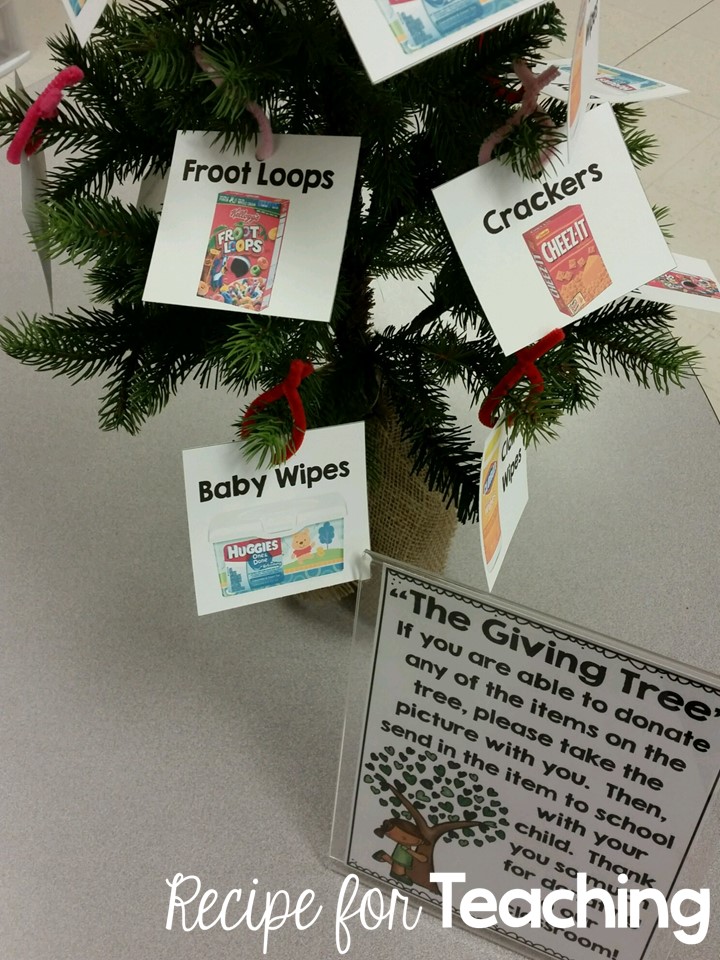 Back To School Night Giving Tree Recipe For Teaching