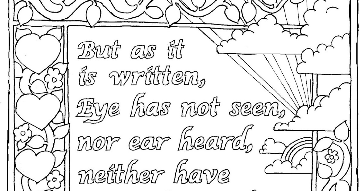 Coloring Pages for Kids by Mr. Adron 1 Corinthians 29 Printable