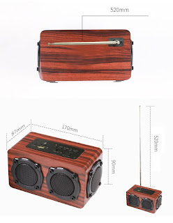 Loa Bluetooth gỗ nghe hay Super Bass HIFI Stereo speaker nghe radio ch - 3