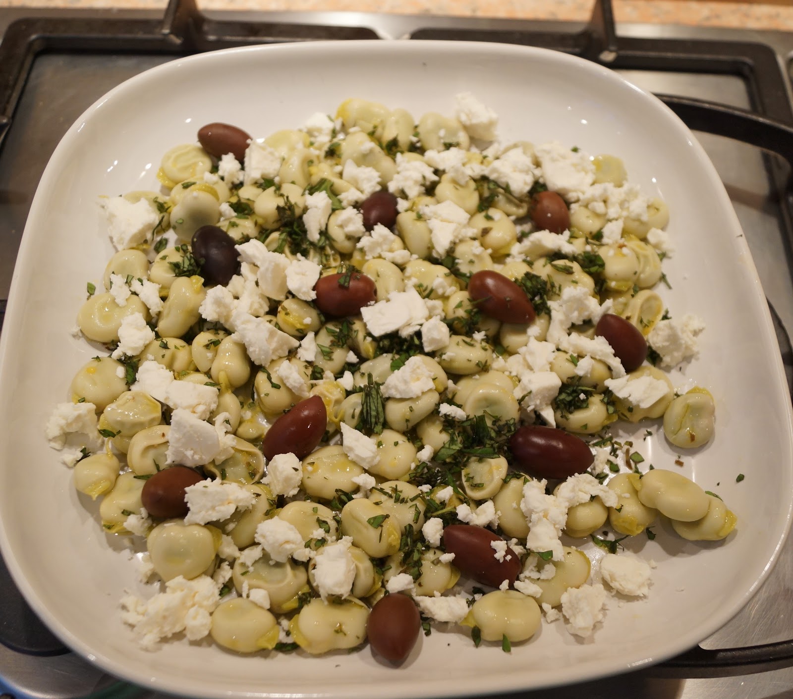 Onions and Paper RECIPE Broad Bean and Feta Salad