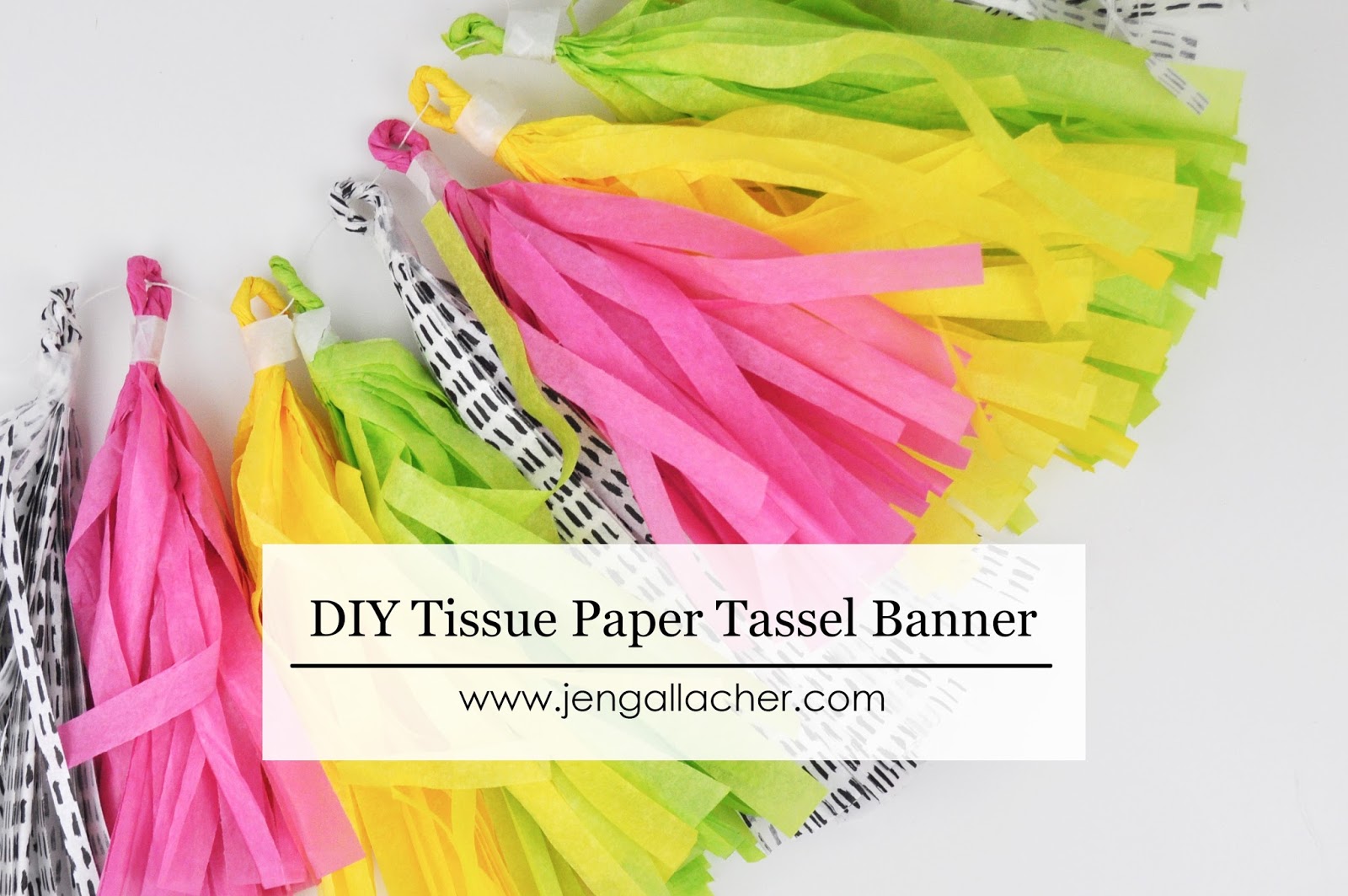 Tissue Paper Tassel Banner DIY Jen Gallacher