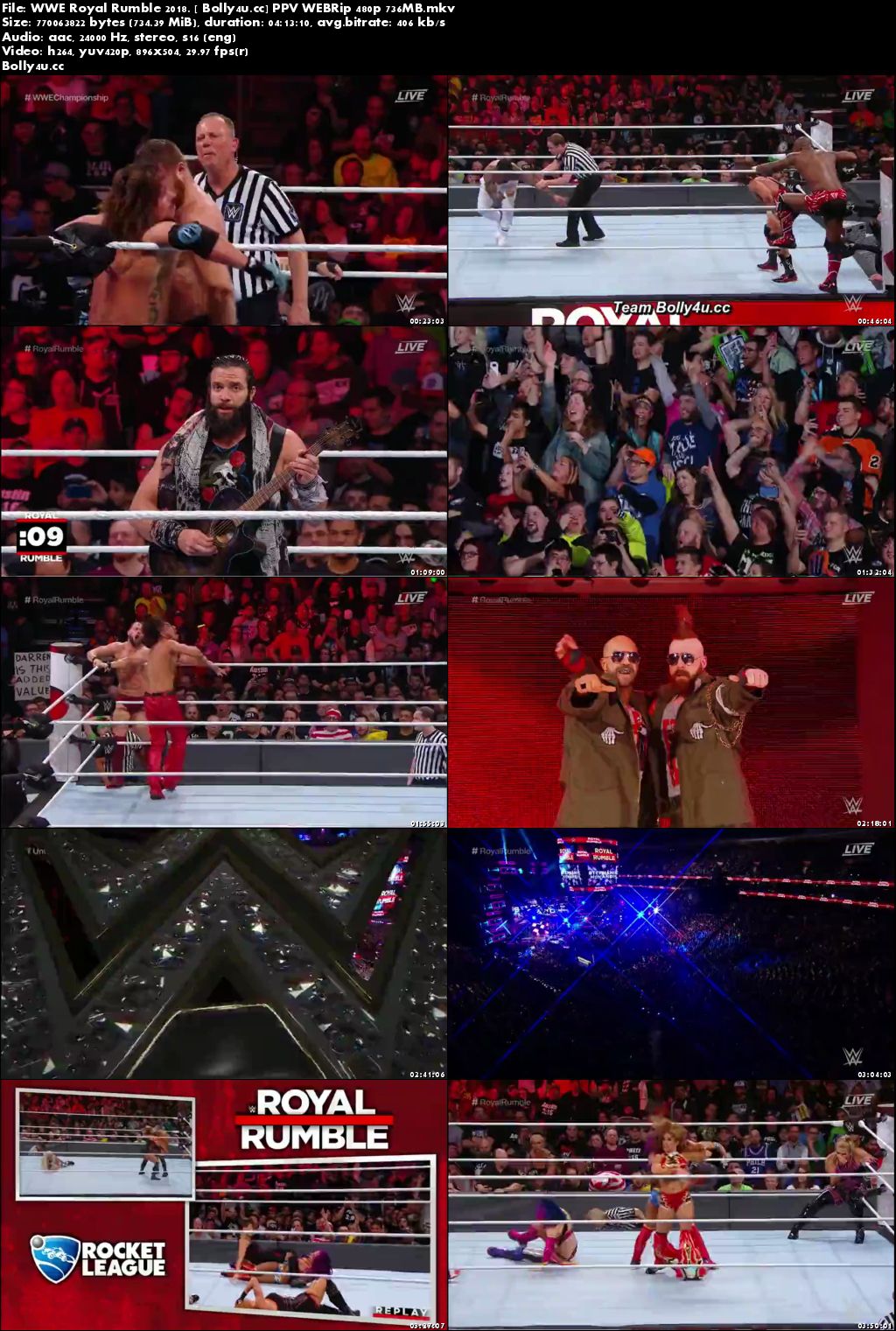 WWE Royal Rumble 2018 PPV WEBRip 700MB 480p x264 Download