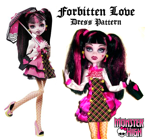 Quirky Artist Loft: Free Pattern - Monster High, Forbitten Love Dress