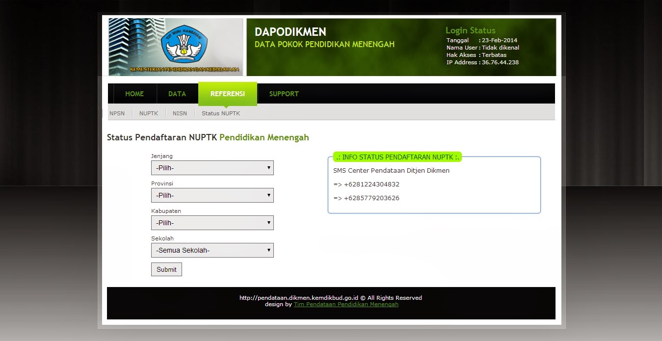 Cek Status Nuptk