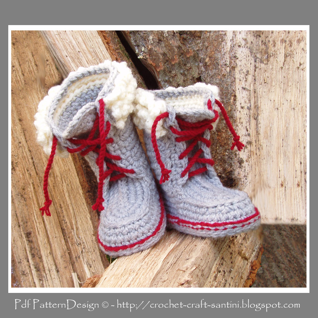 SLIPPER WARM slippers pattern PATTERN!  FOR BOOTS KIDS! kids CROCHET for Sophie Me: and