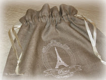 Embroidered linen bag