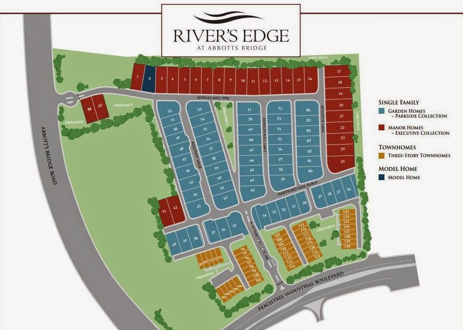 Rivers Edge At Abbotts Bridge New Duluth Community Of Rivers Edge By