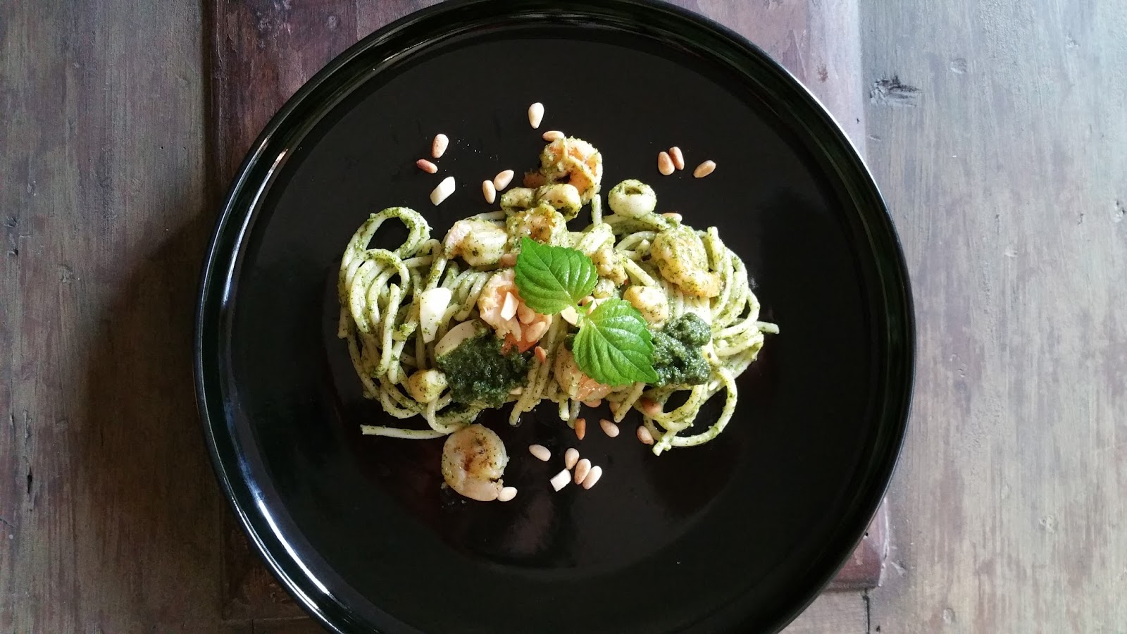 The Kitchen Sesame Leaves Pesto Pasta Perilla Pesto