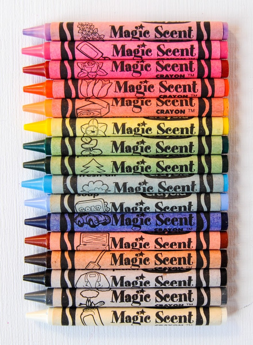 Scented crayons from the 90s. I can still remember exactly how baby powder  and leather jacket smelled : r/nostalgia