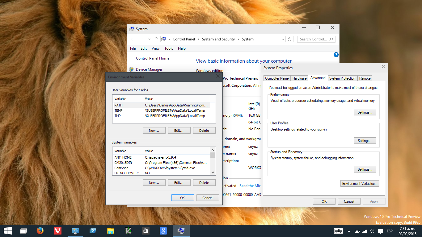 Instalación de Cordova en Windows 10