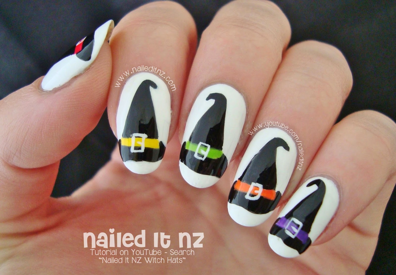 Witch Hat Nail Art for Halloween!