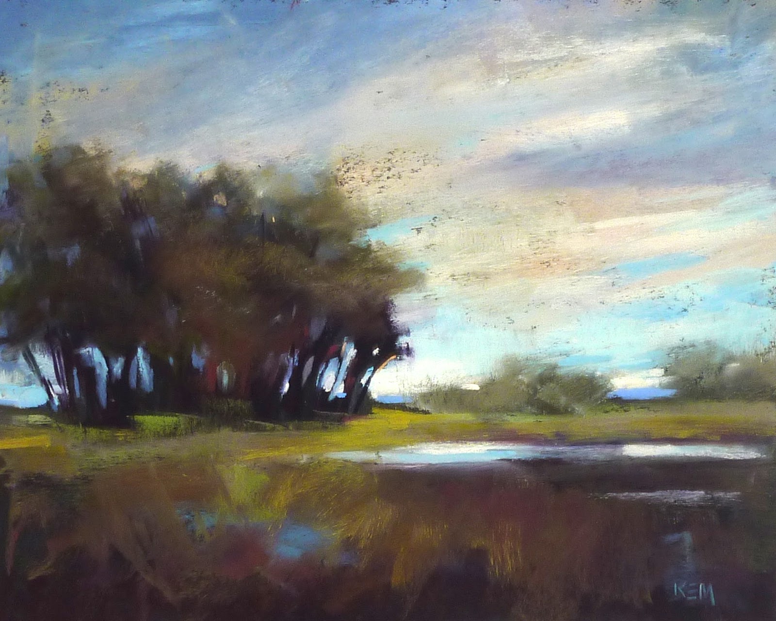 Painting My World Painting the Weather...Pastel on Black Paper