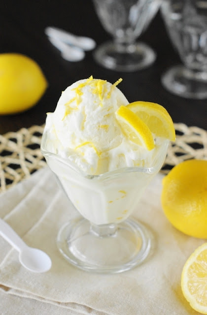 Easy Homemade 3-Ingredient Lemon Ice Cream  www.thekitchenismyplayground.com