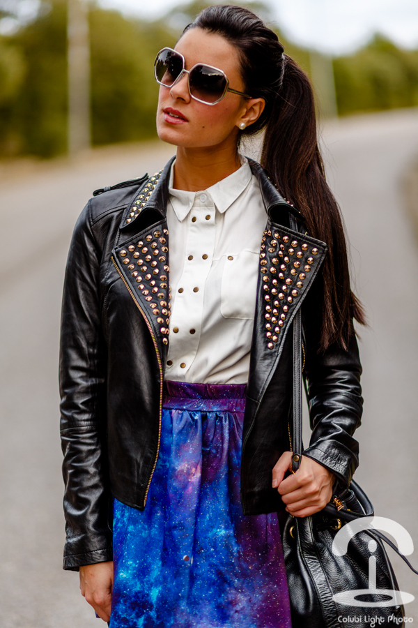 Studded Jacket & Galaxy Skirt-432-crimenesdelamoda