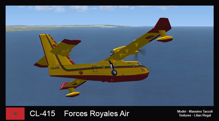 FSX 3D CREATIONS FSX Viking Air CL415 Forces Royales Air MOROCCO
