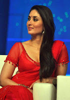 Bollywood and Tollywood acress Kareena, Kapoor,Red dress, hot sexy, deep cleavage,