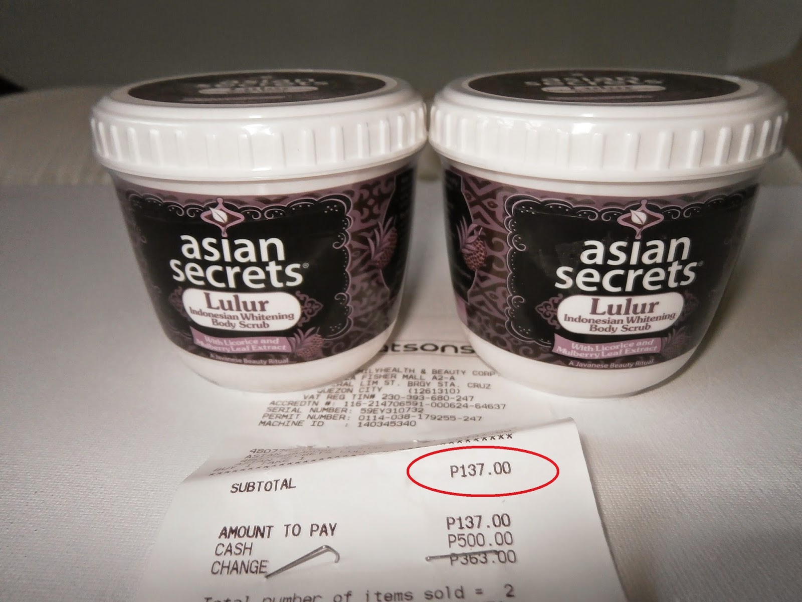 Body Scrub Whitening Watson whitening body scrub Saat