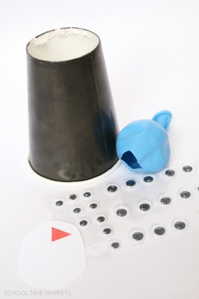 paper cup penguin craft