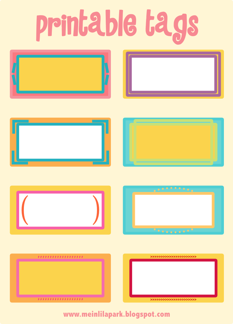 free printable cheerfully colored tags ausdruckbare etiketten