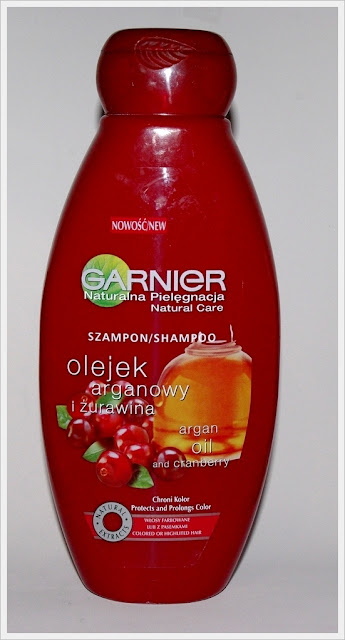 Szampony Garnier: olejek arganowy i żurawina, drożdże piwne i owoc granatu