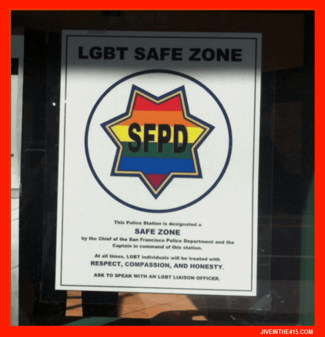 SFPD LGBT "safe zone" sign